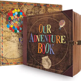 146 Page DIY Handmade Photo Album Scrapbook Our Adventure Book Retro Kraft Album Anniversary Wedding Memory Mother'S Day Gift